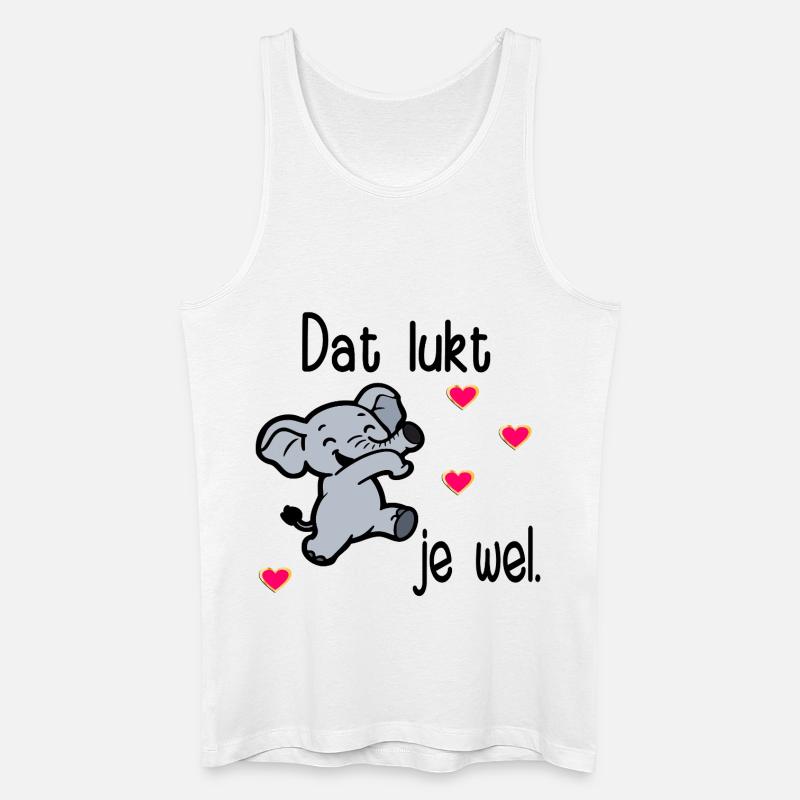 Prüfungsmotivation Elefant - Männer Bio Tank Top - Weiß