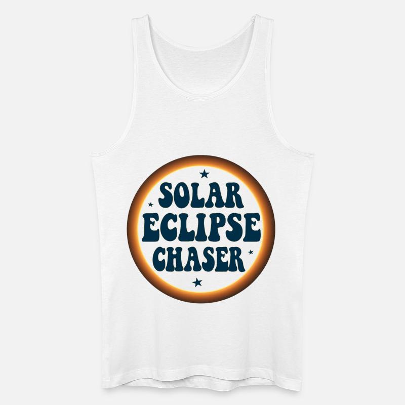 Solar eclipse chaser - Men’s Organic Tank Top - white