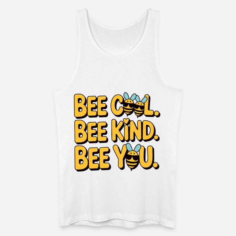 Bee Cool Bee Kind Bee You - Männer Bio Tank Top - Weiß
