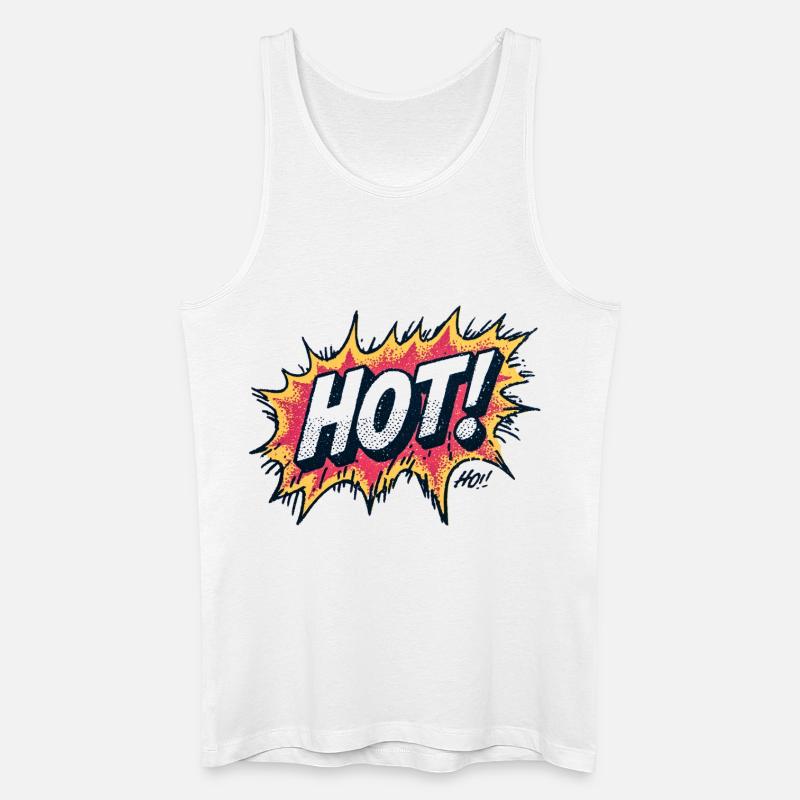 Hot Comic Explosions Design - Männer Bio Tank Top - Weiß