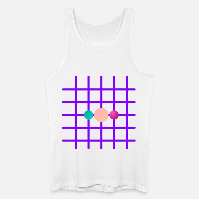 Neon Gitter Dreikugel - Männer Bio Tank Top - Weiß