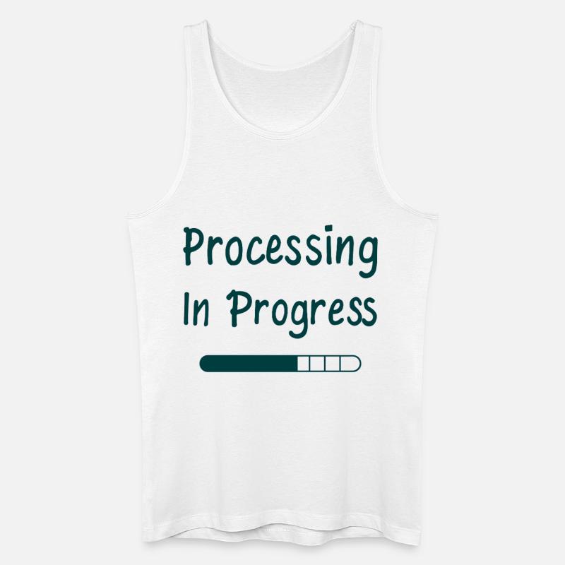 Processing In Progress Loading Bar Statement - Men’s Organic Tank Top - white
