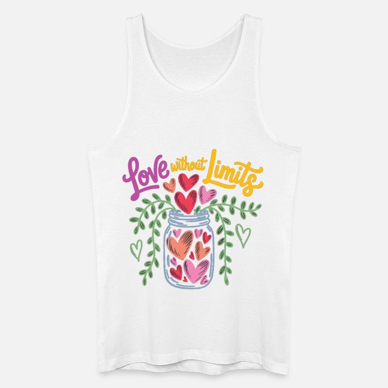 Liebe ohne Grenzen Shirt – Geschenkidee - Männer Bio Tank Top - Weiß