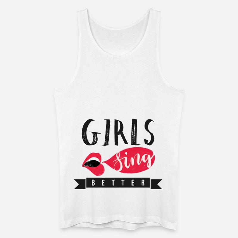 Salzige Mädchen singen besser - Männer Bio Tank Top - Weiß