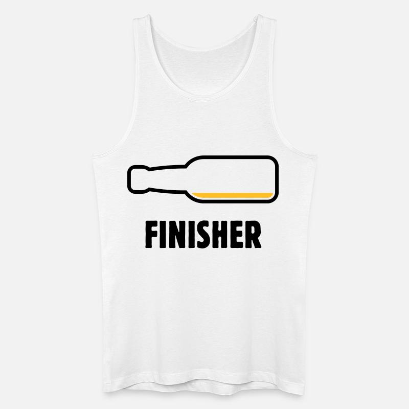 Finisher (Bier / Bierchen / Biertrinker / POS 2C) - Männer Bio Tank Top - Weiß