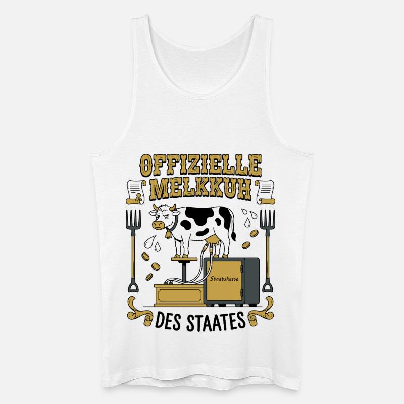 Offizielle Melkkuh Des Staates - Männer Bio Tank Top - Weiß