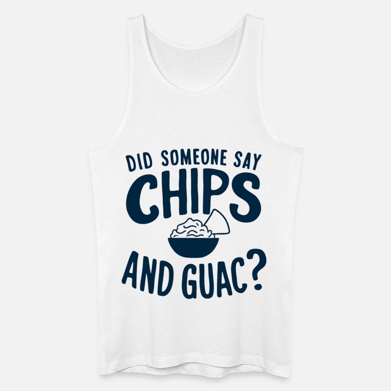 Lustiges chips aund Guacamole Design - Männer Bio Tank Top - Weiß
