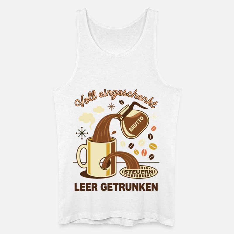 Voll Eingeschenkt Netto - Männer Bio Tank Top - Weiß