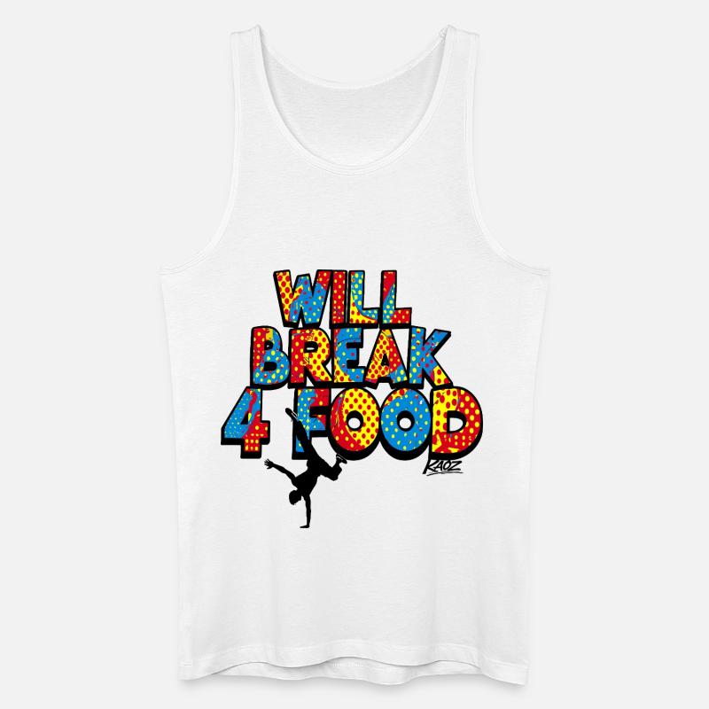 Will Break 4 Mad Pop Breakdance Hip-Hop - Økologisk tanktop til mænd - hvid