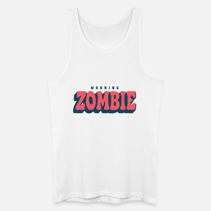 Morning zombie - Männer Bio Tank Top - Weiß