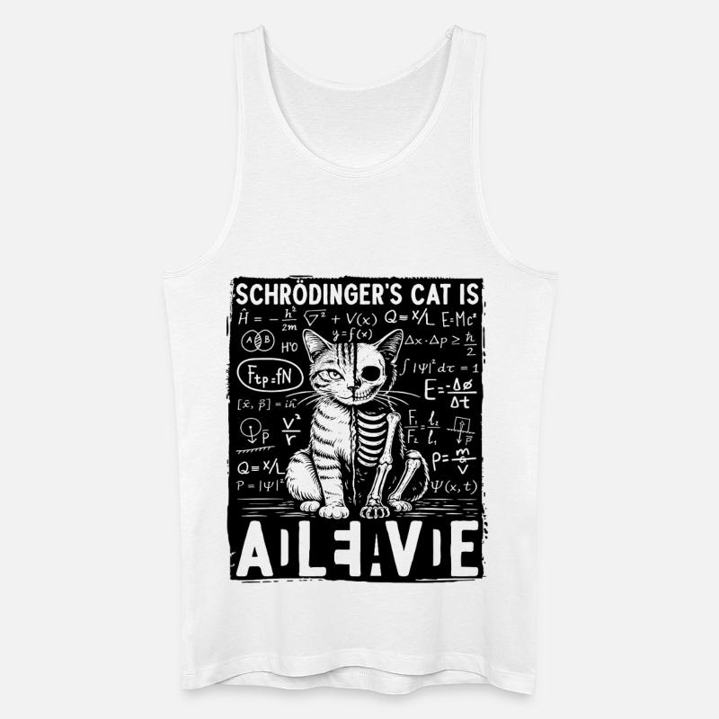 Schrödingers Cat Is Alive Dead - Männer Bio Tank Top - Weiß