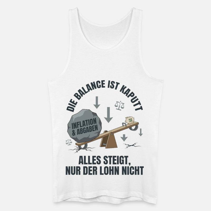 Die Balance Ist Kaputt - Männer Bio Tank Top - Weiß
