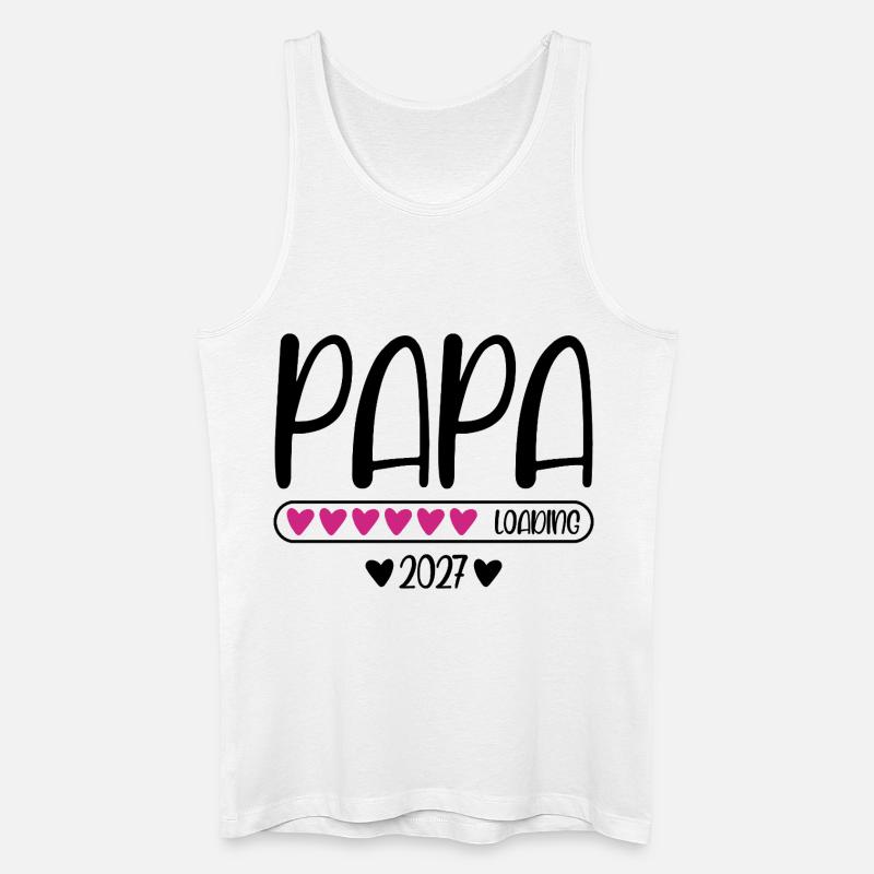 Papa 2027 loading mit Herzchen Ladebalken - Männer Bio Tank Top - Weiß