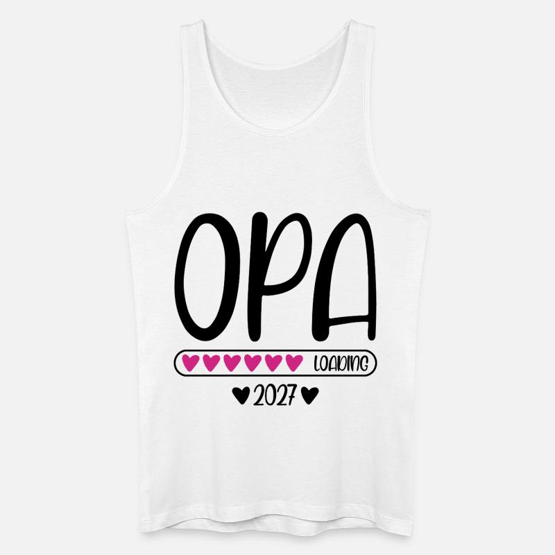 Opa 2027 loading Herzchen Ladebalken - Männer Bio Tank Top - Weiß