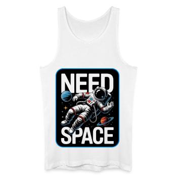 Need Space Astronaut Illustration - Männer Bio Tank Top - Weiß - Vorne