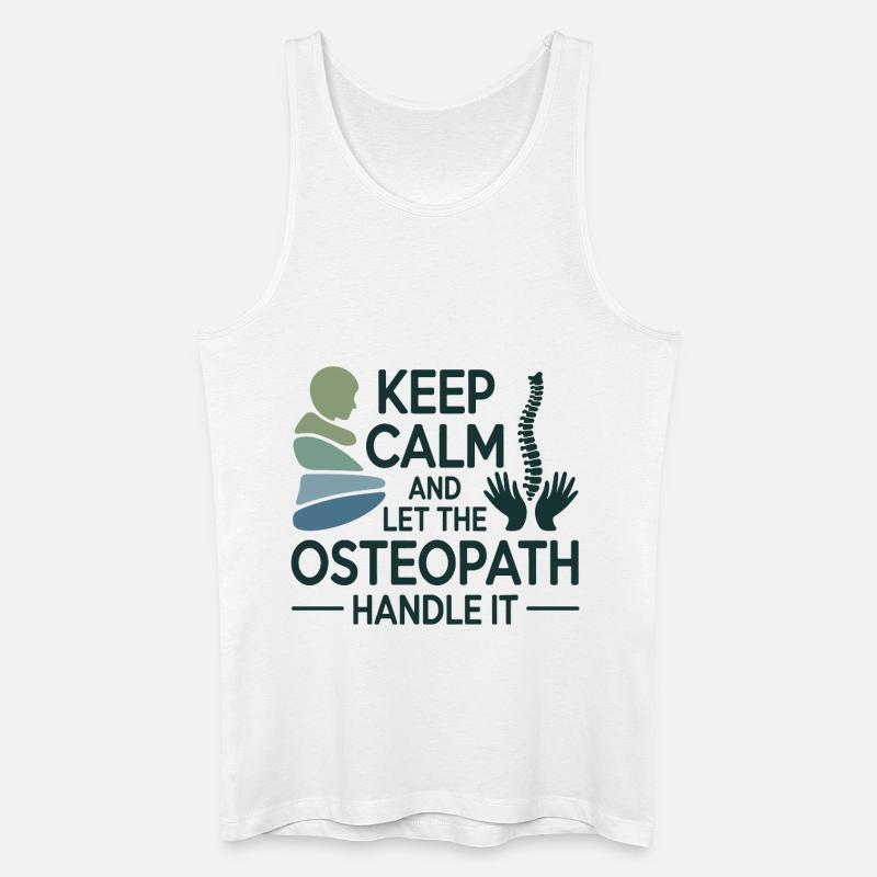 Osteopath Keep Calm Handle It Professional  - Men’s Organic Tank Top - white