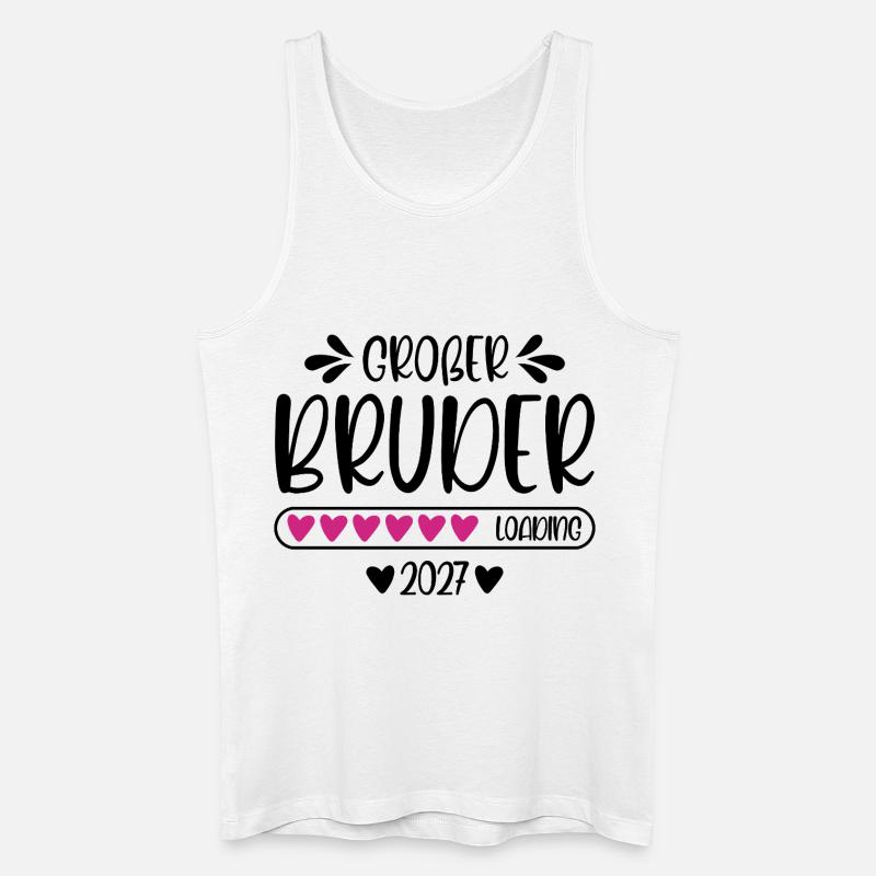 Großer Bruder 2027 loading Herzchen Ladebalken - Männer Bio Tank Top - Weiß