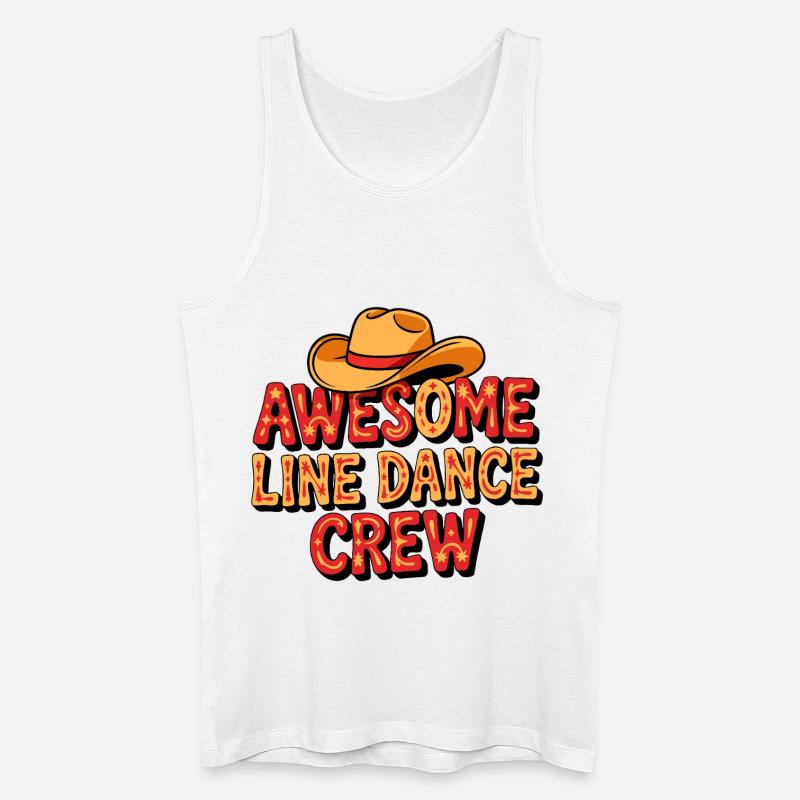 Awesome Line Dance Crew - Männer Bio Tank Top - Weiß
