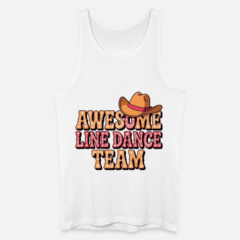Awesome Line Dance Team - Männer Bio Tank Top - Weiß