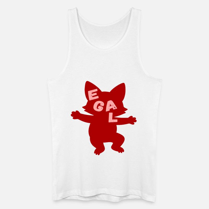 Fuchs Egal Leichtigkeit - Männer Bio Tank Top - Weiß