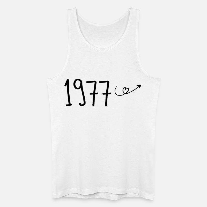 1977 Jubiläum 1977 Retro 1977 - Männer Bio Tank Top - Weiß