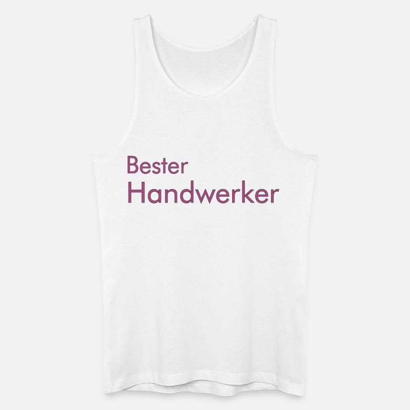 Bester Handwerker - Männer Bio Tank Top - Weiß