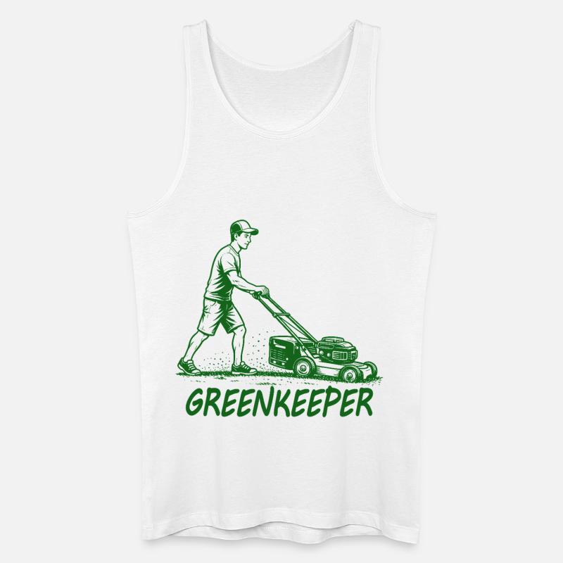 GREENKEEPER Leidenschaft Rasenpflege Garten - Männer Bio Tank Top - Weiß