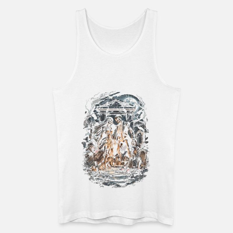 Friedhof Goth Humor - Männer Bio Tank Top - Weiß