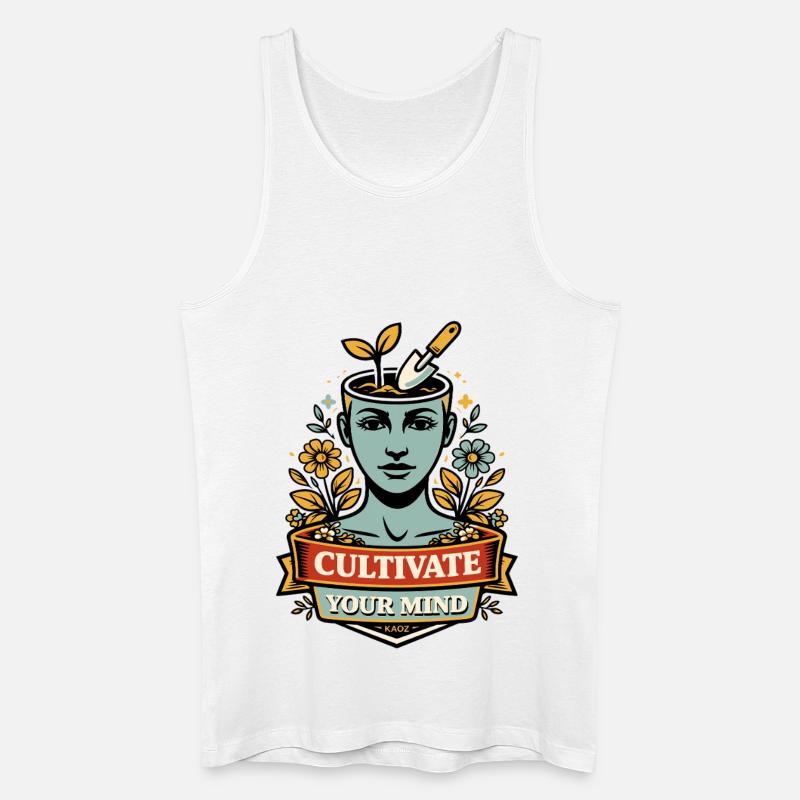 Kultiviere Deinen Geist - Männer Bio Tank Top - Weiß
