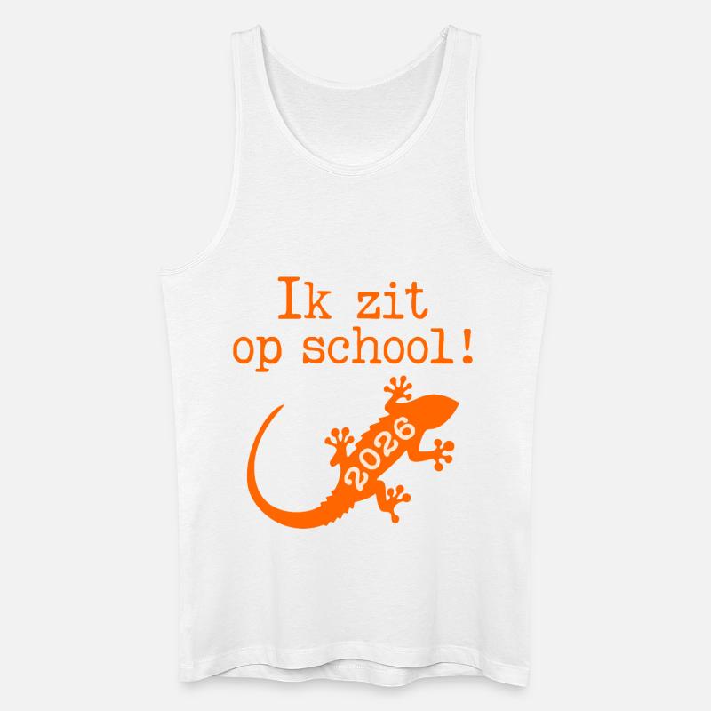 Ich bin in der Schule - Männer Bio Tank Top - Weiß