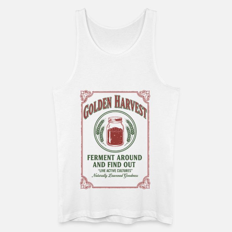 Sauerteig-Goldernte-Gärung rund um - Männer Bio Tank Top - Weiß
