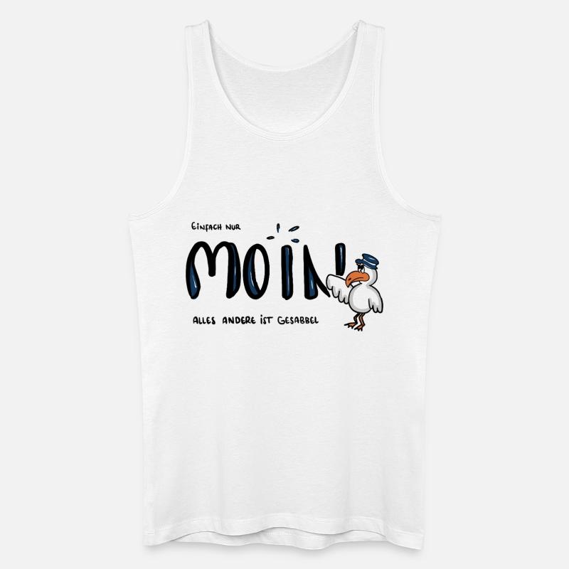 Moin Küstenseemöwe im Sailor-Style - Männer Bio Tank Top - Weiß