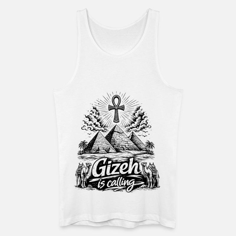Gizeh is calling Ägypten Pyramiden Reise - Männer Bio Tank Top - Weiß