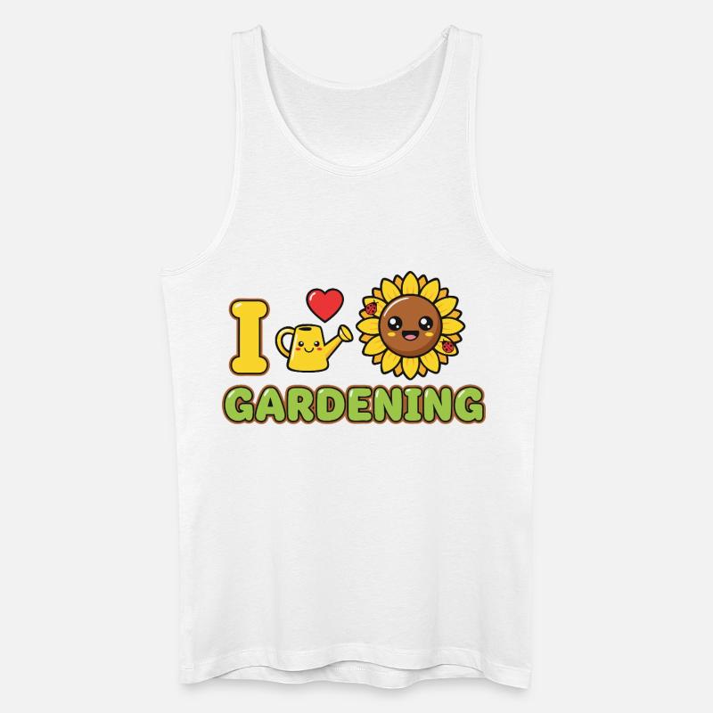 Garten Gärtner Sonnenblume - Männer Bio Tank Top - Weiß