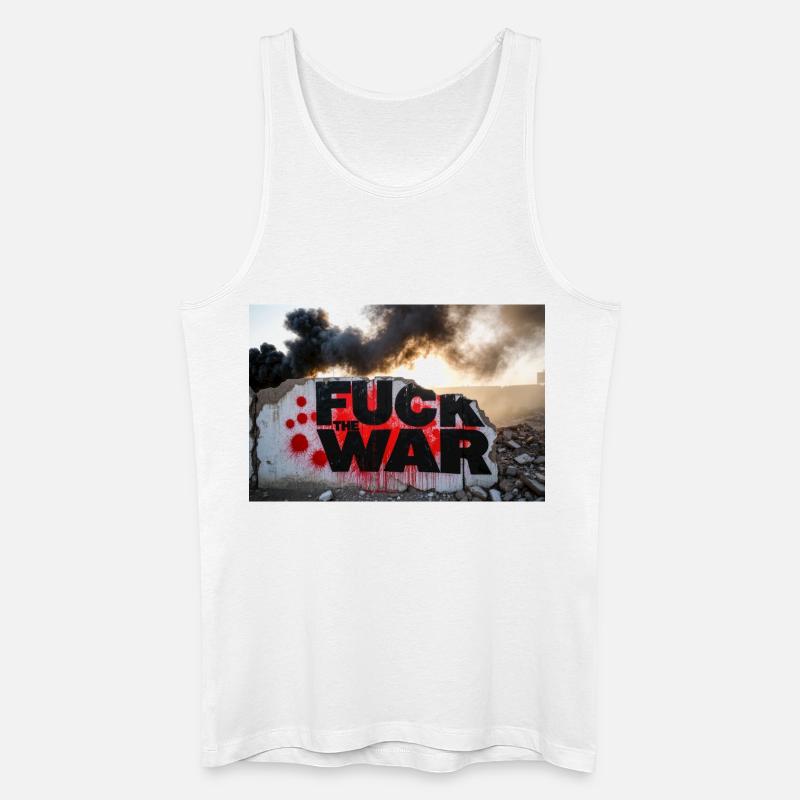 SCHEISS AUF DEN KRIEG - Männer Bio Tank Top - Weiß