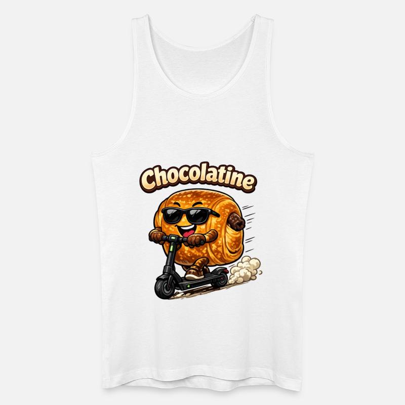 Chocolatine-Roller - Männer Bio Tank Top - Weiß