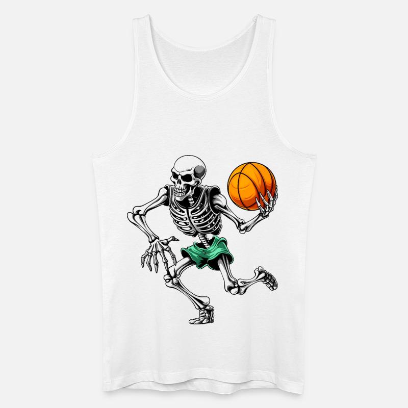 Hooper-skelet - Økologisk tanktop til mænd - hvid
