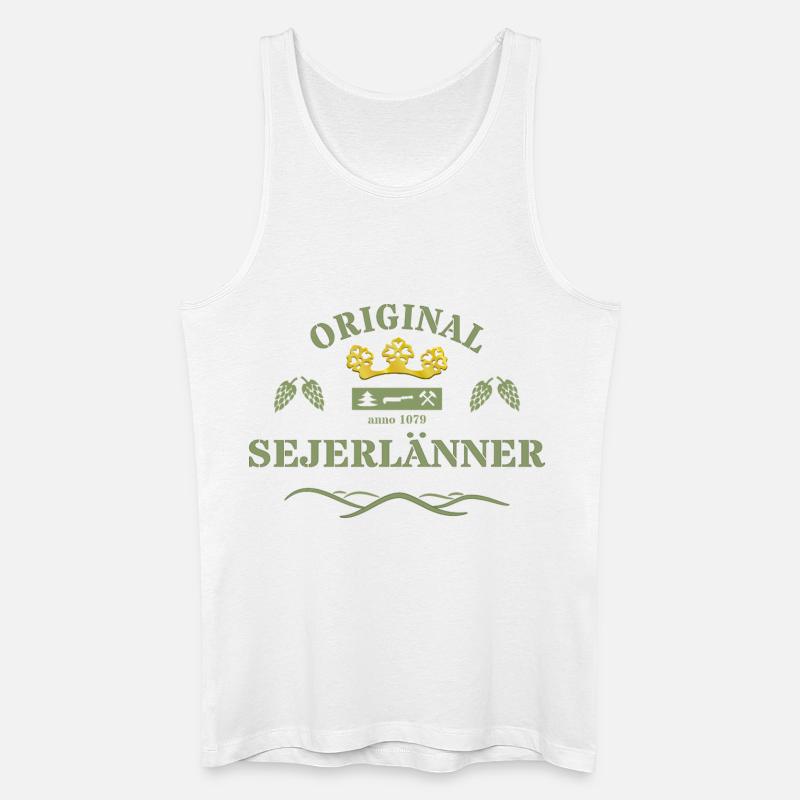 Original Sejerlänner Siegerländer  - Männer Bio Tank Top - Weiß