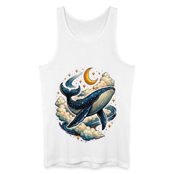 Baleine Céleste dans les Nuages - Débardeur bio Homme - blanc - Devant