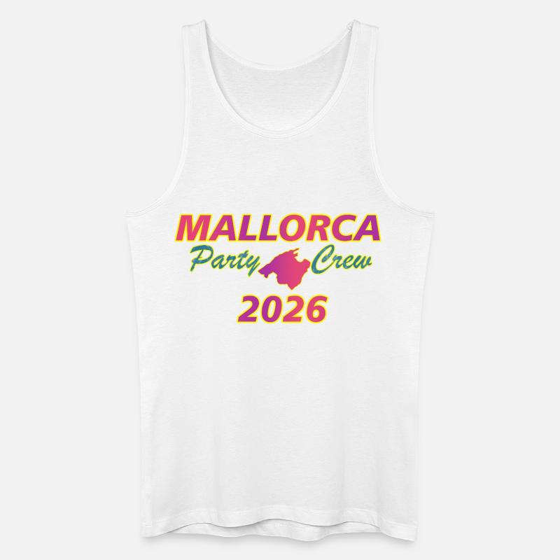 Mallorca, Party Crew - Männer Bio Tank Top - Weiß