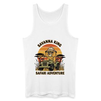 Lion Safari Savanna King Safari Adventure - Men’s Organic Tank Top - white - Front
