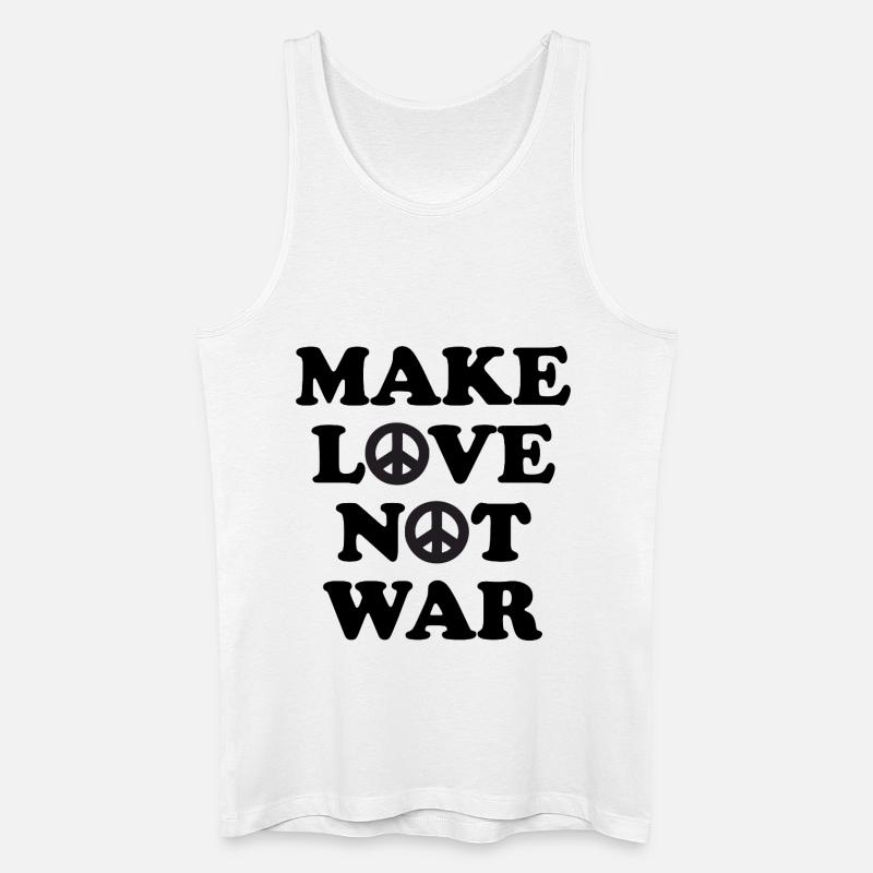 Make Love not War - Männer Bio Tank Top - Weiß