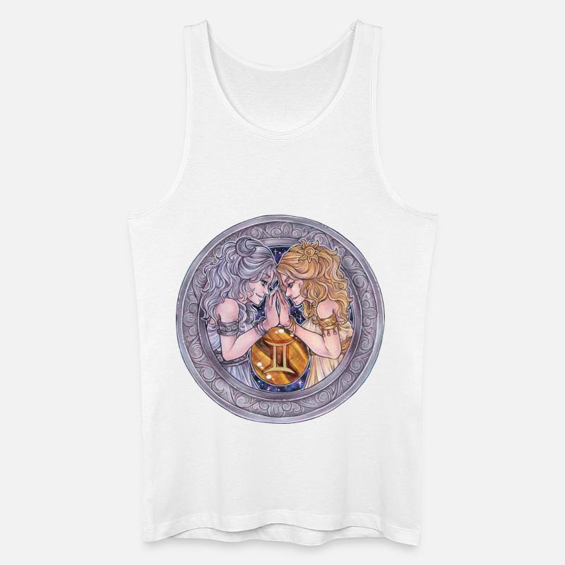 Zodiac Sign Sternzeichen Zwilling Gemini Geschenk - Männer Bio Tank Top - Weiß