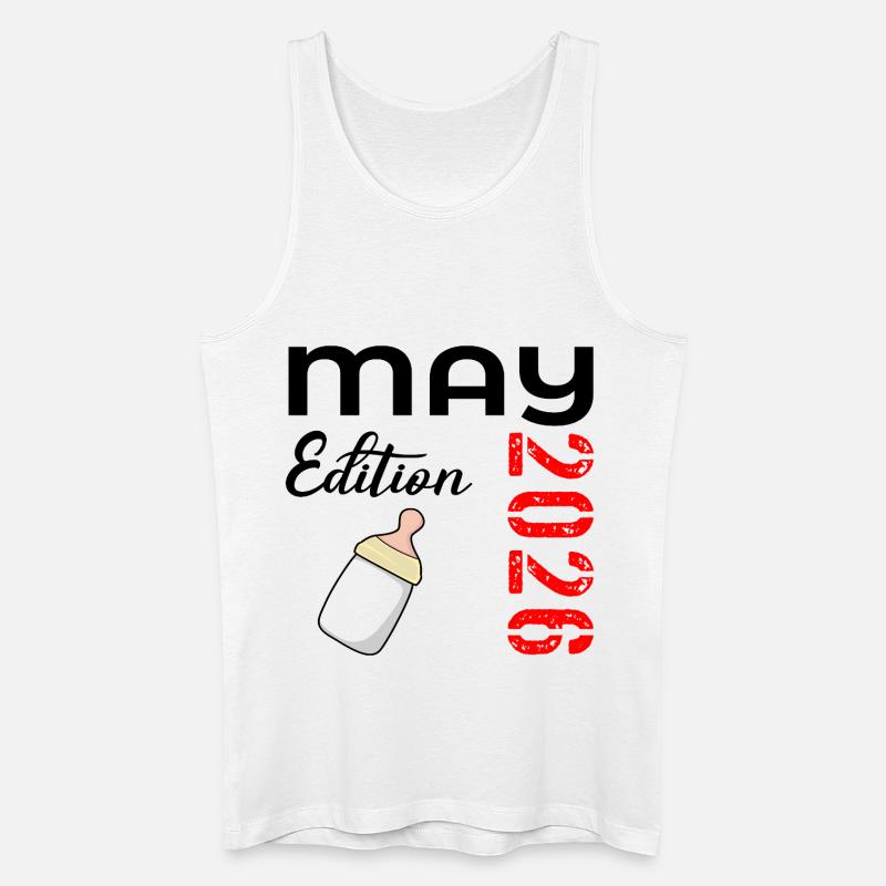 Geburt des Babys Mai 2026 - Männer Bio Tank Top - Weiß