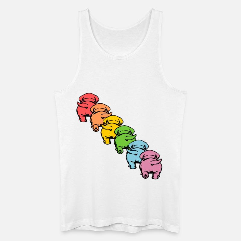 INKLUSION HUNDE VIELFALT - Männer Bio Tank Top - Weiß