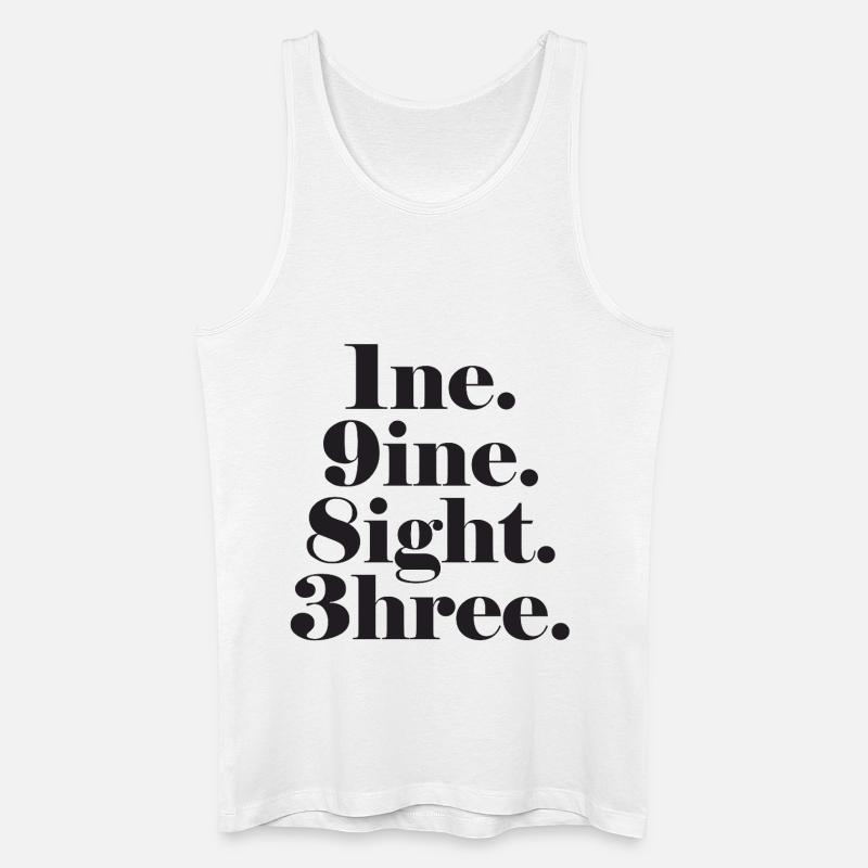 Rocznik 1983 - Ekologiczny tank top męski - biały