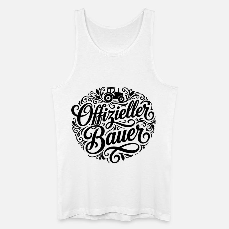 Offizieller Bauer - Männer Bio Tank Top - Weiß