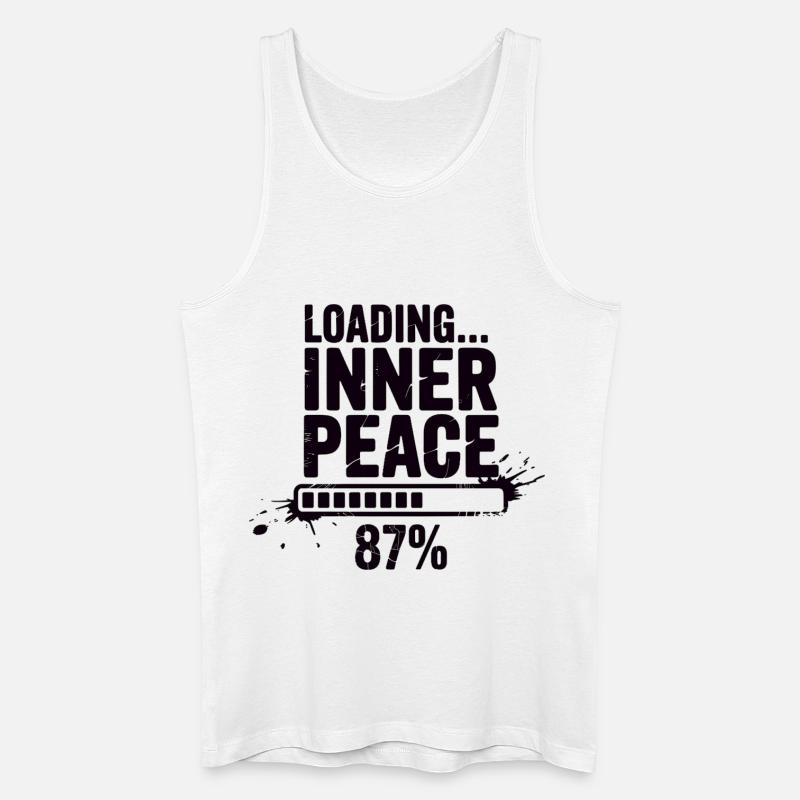 Loading Inner Peace - Sarkasmus Stress Shirt - Männer Bio Tank Top - Weiß