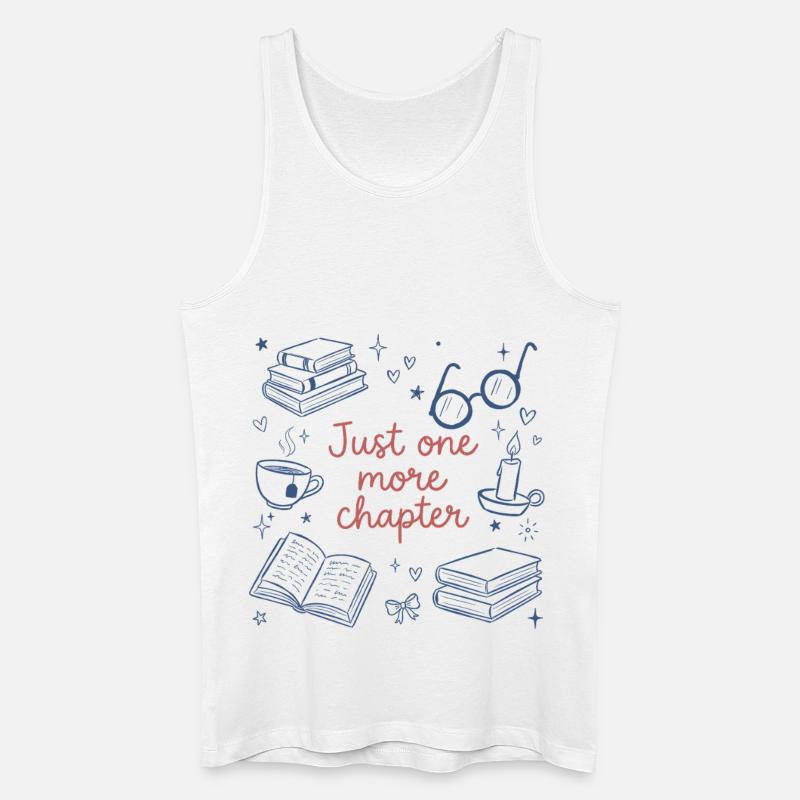 Nur noch ein Kapitel – Buchlesung - Männer Bio Tank Top - Weiß