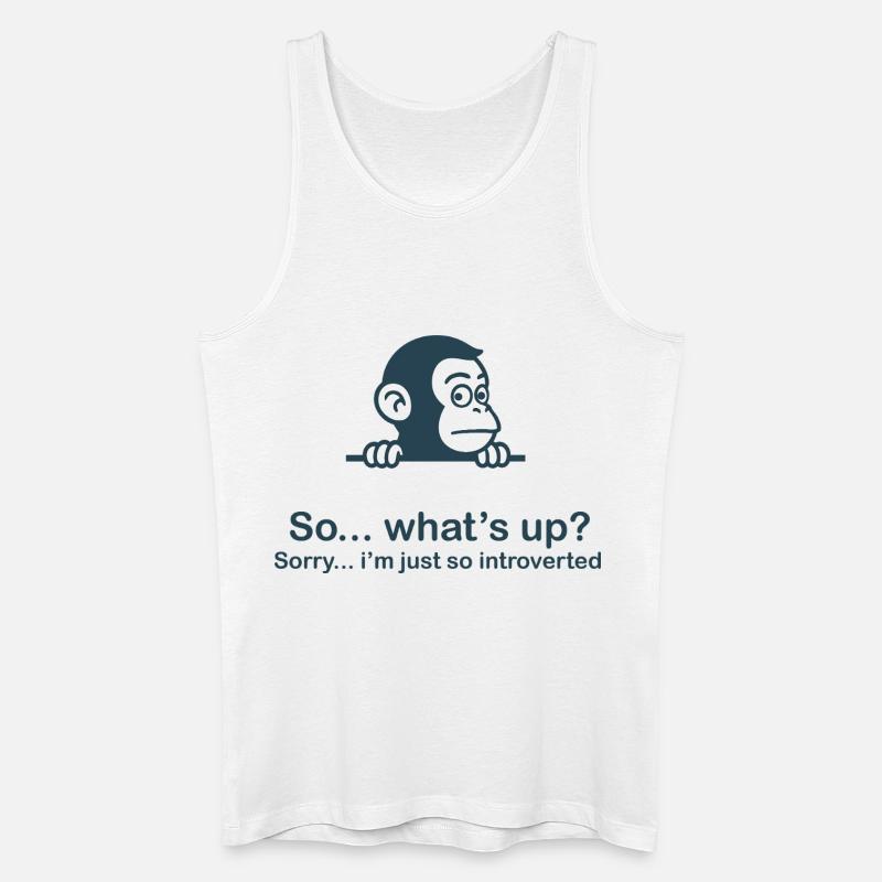 So introvertiert - Männer Bio Tank Top - Weiß
